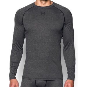 Under Armor men's Wool Crewneck Black UA Base Baselayer Shirt M